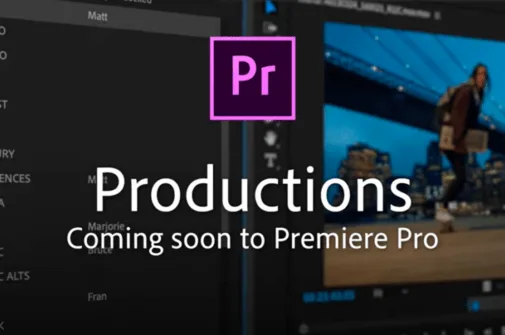 Post sobre a aba Productions no Premiere Pro
